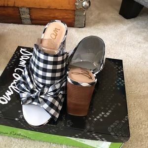 Brand new checkered mule